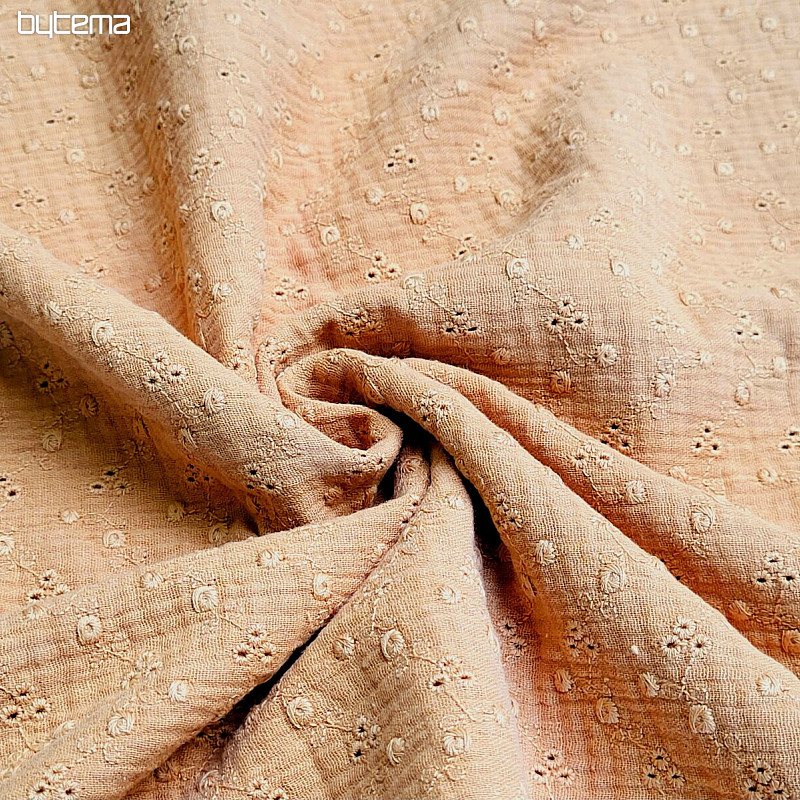 Embroidered muslin CAMEL