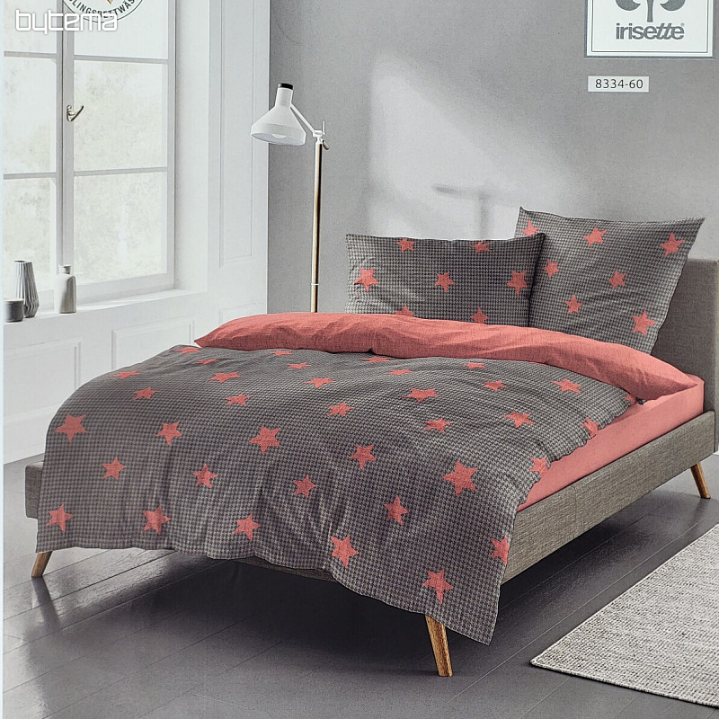 Luxury flannel bedding IRISETTE 8334-60 DUBLIN red stars