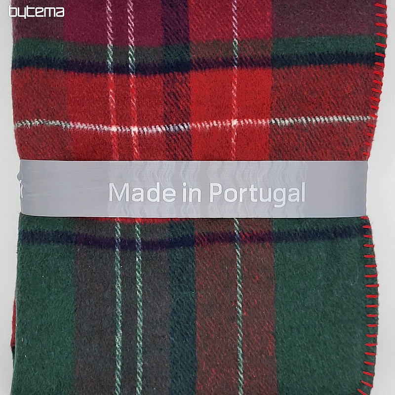 Luxury blanket CHECK GREEN RED