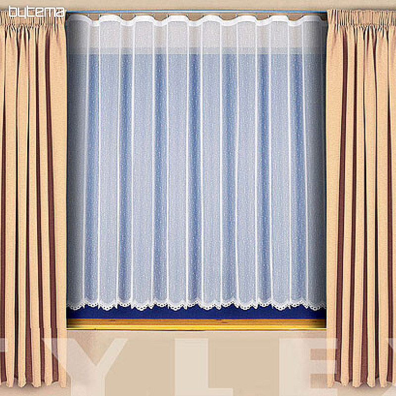 Stained glass curtain A3787 white