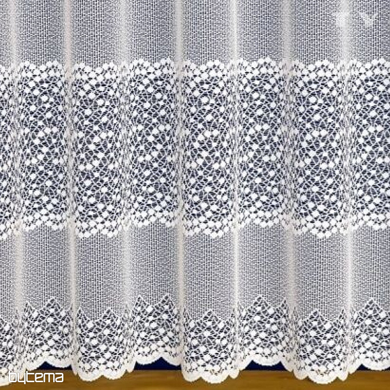 Jacquard curtain A3891 white