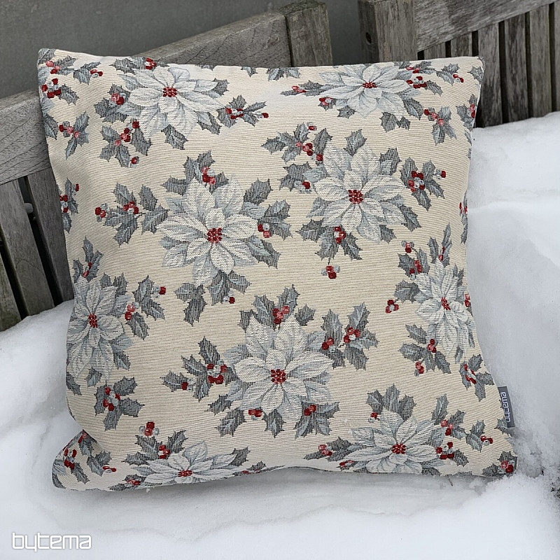 Christmas tapestry cover CHRISTMAS STAR silver