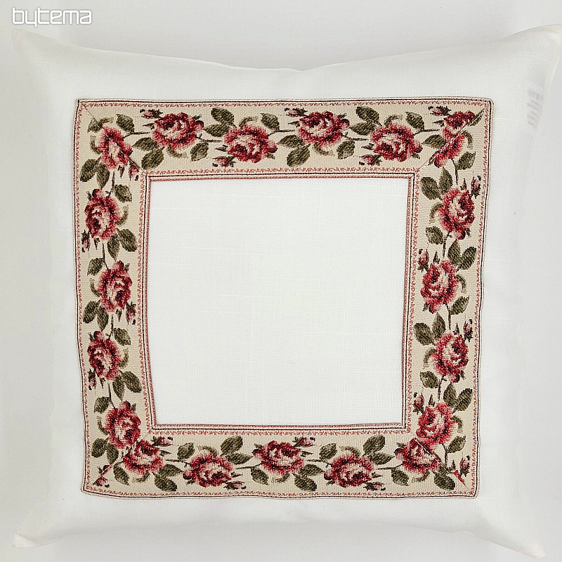 Embroidered cushion cover ROSES