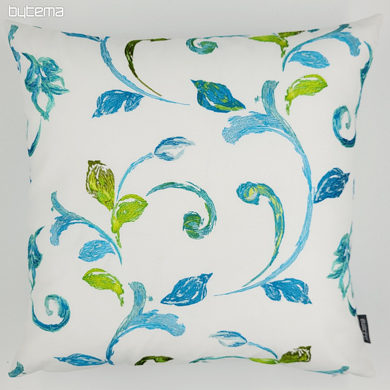 Embroidered pillow cover SANTANA TURQUOISE