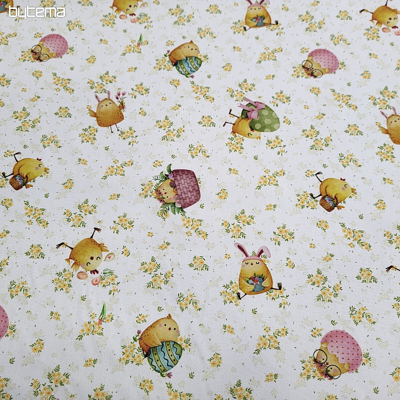 Decorative fabric CHICKEN AND EGGS