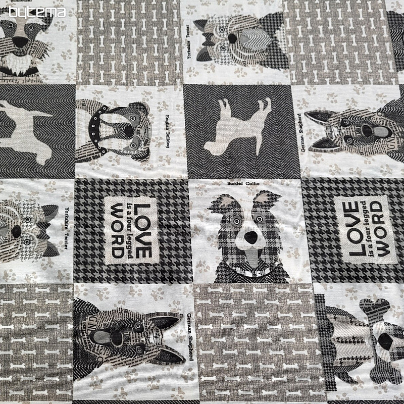 Decorative fabric DOG WORLD