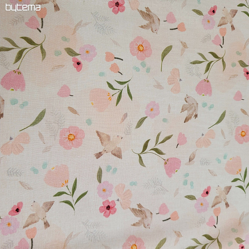 Cotton fabric PINK ROMANCE