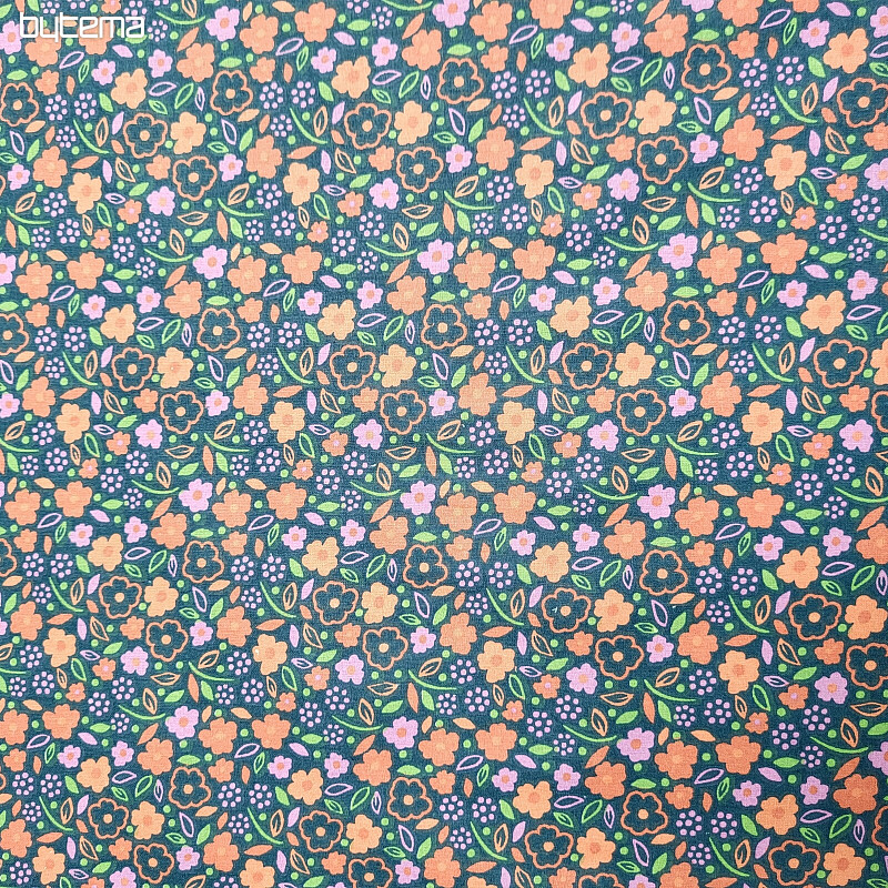 Cotton fabric MIDNIGHT ROSE