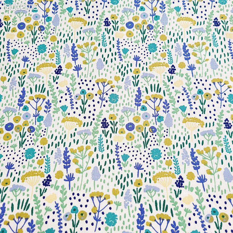 Cotton fabric LAVENDER MEADOW