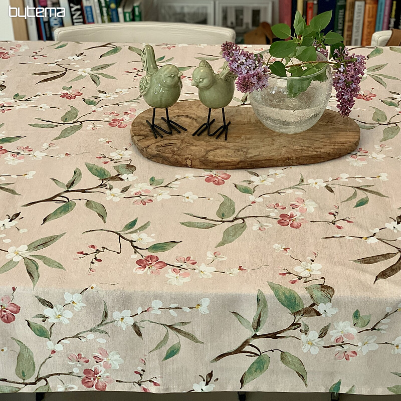 Tablecloth and shawl KVÄT NOA pink