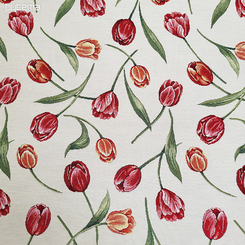 Tapestry fabric TULIPS III large pattern