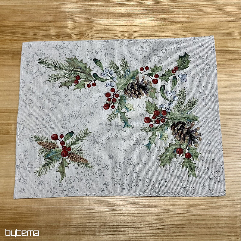 Tapestry tablecloth PINE and MISTLETTE