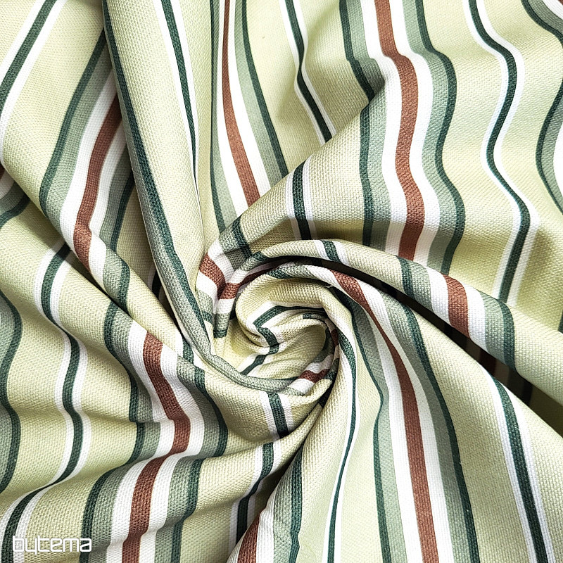 Decorative fabric GREEN STRIPES