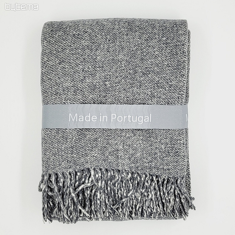 Blanket GREY WITH FRINGES