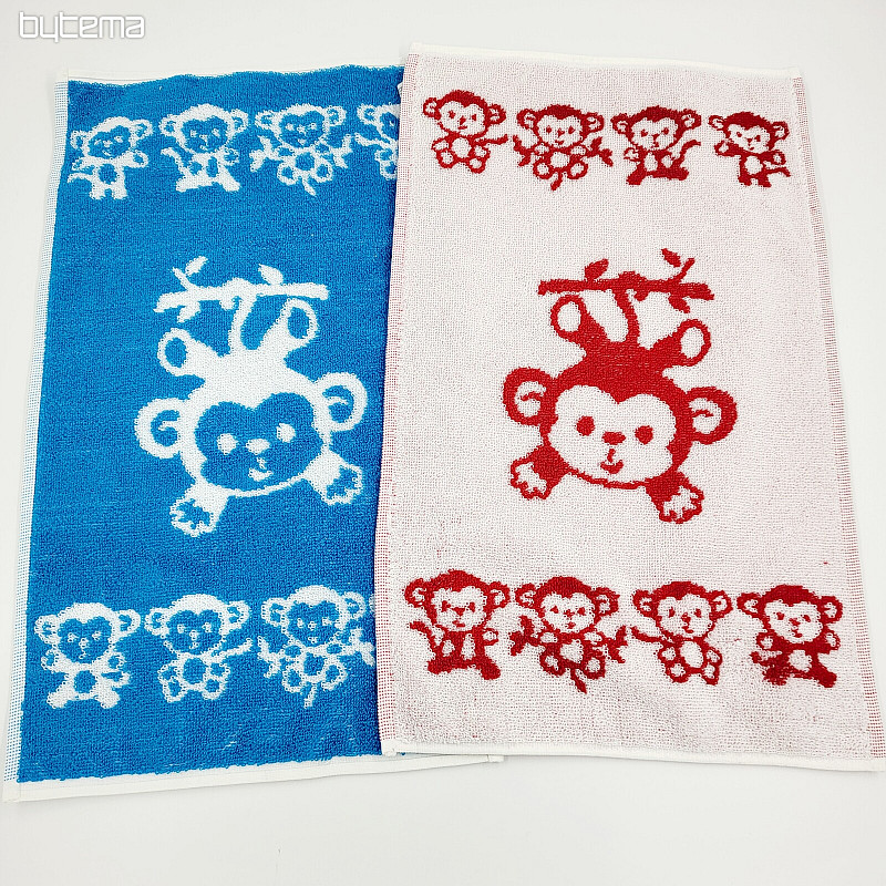 Childrens towel MONKEY - mix of colors