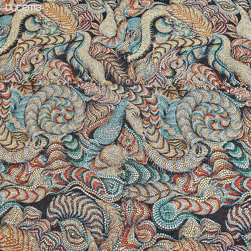 Tapestry fabric FARADAY BLACK
