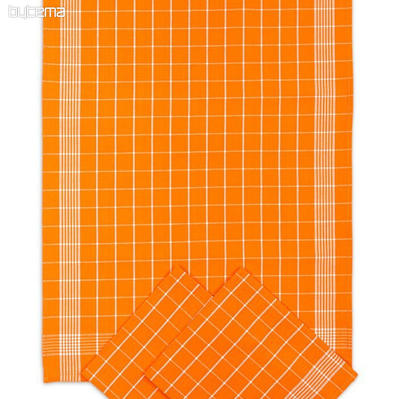 Cotton towels NEGATIVE ORANGE CHECK