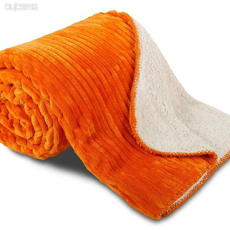 Microfiber blanket EXTRA SOFT SHEEP plastic design - cinnamon