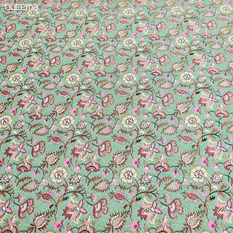 Tapestry fabric MALVARROSA GREEN