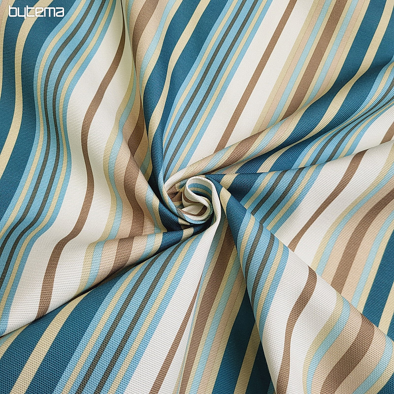 Decorative fabric NEBRASKA - blue stripes