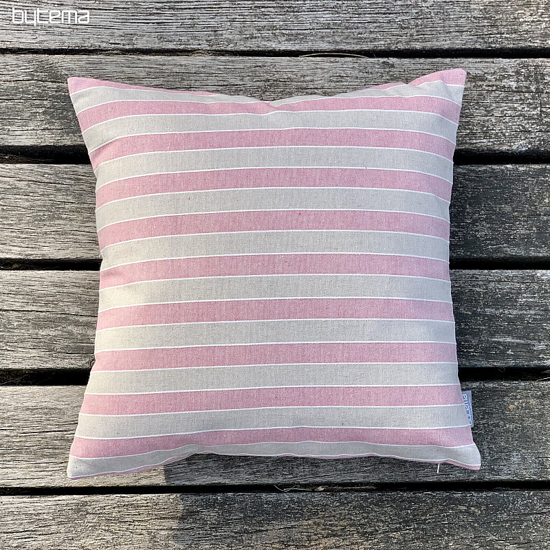 Decorative pillowcase TREBOL PINK STRIPES