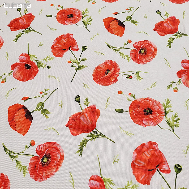 Decorative fabric POPPIES
