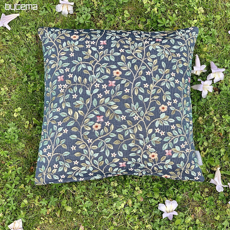 Tapestry pillowcase TREE OF HAPPINESS all-over BLUE