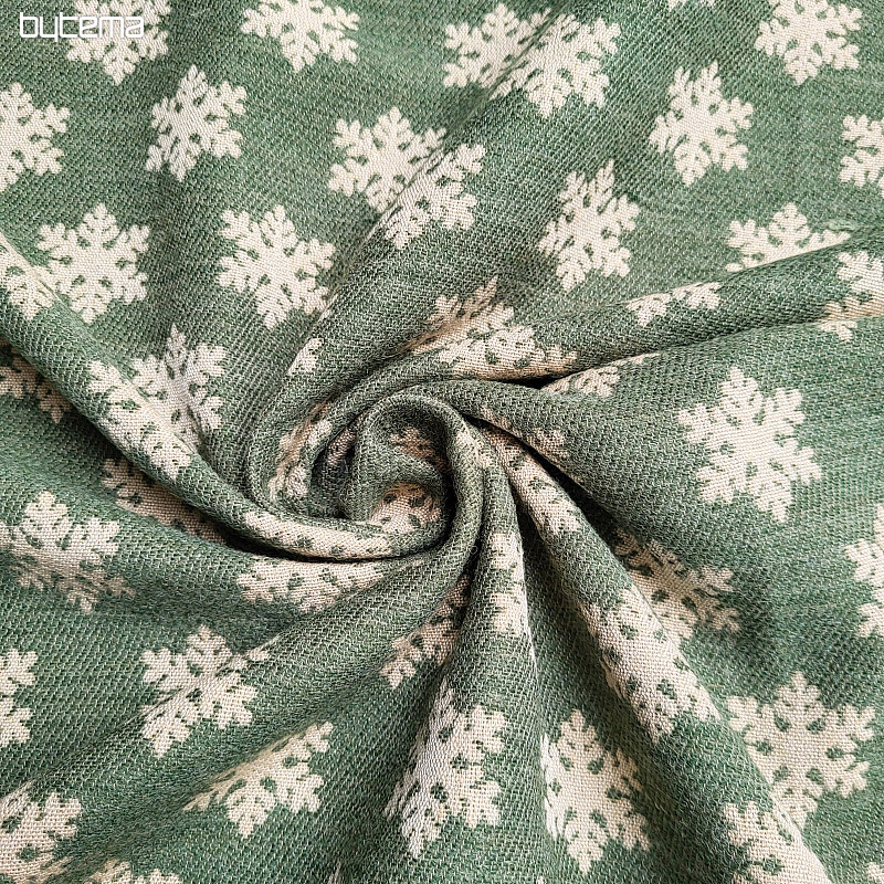 Luxurious decorative fabric FLAKES GREEN