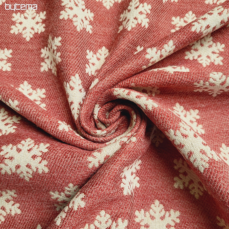 Luxurious decorative fabric FLAKES RED