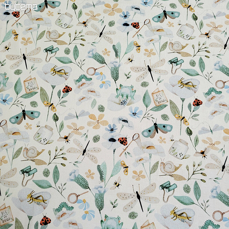 Cotton fabric FABRIC FULL OF INSECTS