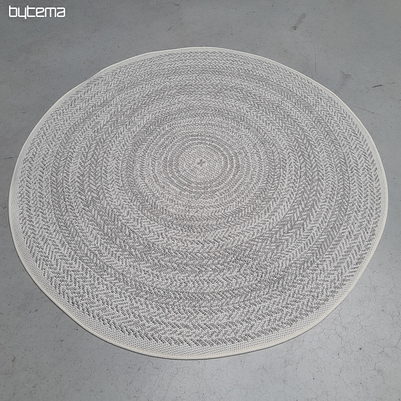 Outdoor rug STAR rosette gray