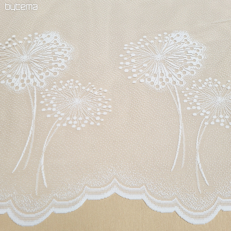 Jacquard curtain CHMÝŘÍ white