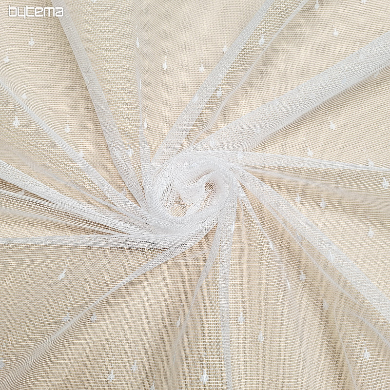 Jacquard curtain DROP white