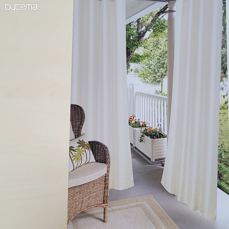 Decorative outdoor curtain GAIA BEIGE rings