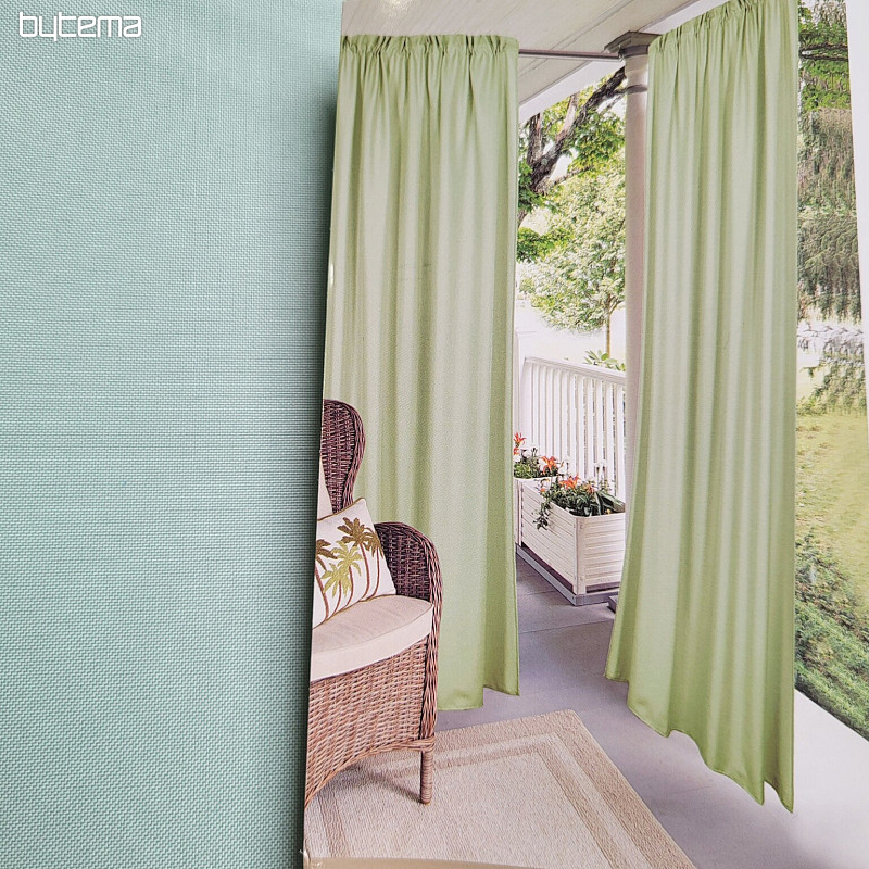 Decorative outdoor curtain GAIA GREEN