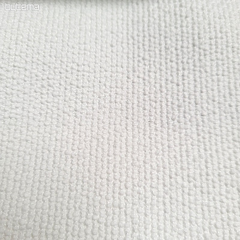 Luxurious monochrome designer decorative fabric GERSTER 77052/10 WHITE
