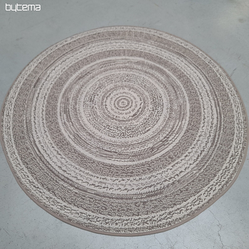 Outdoor rug STAR rosette gray-brown