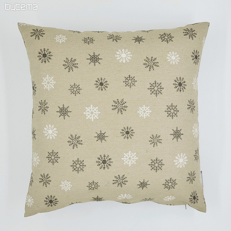 Christmas decorative cover FLAKES GREY WHITE