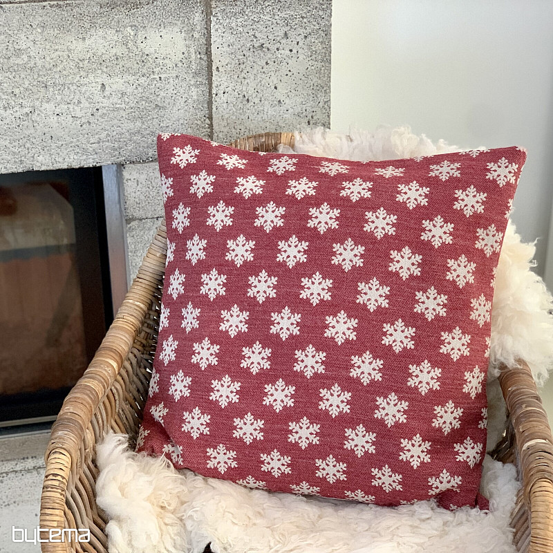 Luxurious decorative cover FLAKES RED