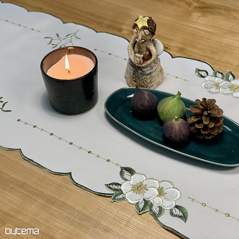 Embroidered tablecloth WHITE CANDLES
