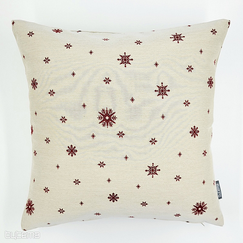 Christmas tapestry cover GENTLE FLAKE RED