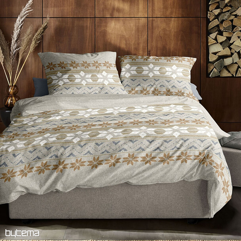 Luxury flannel bedding IRISETTE PANDA 8621-80 NATUR