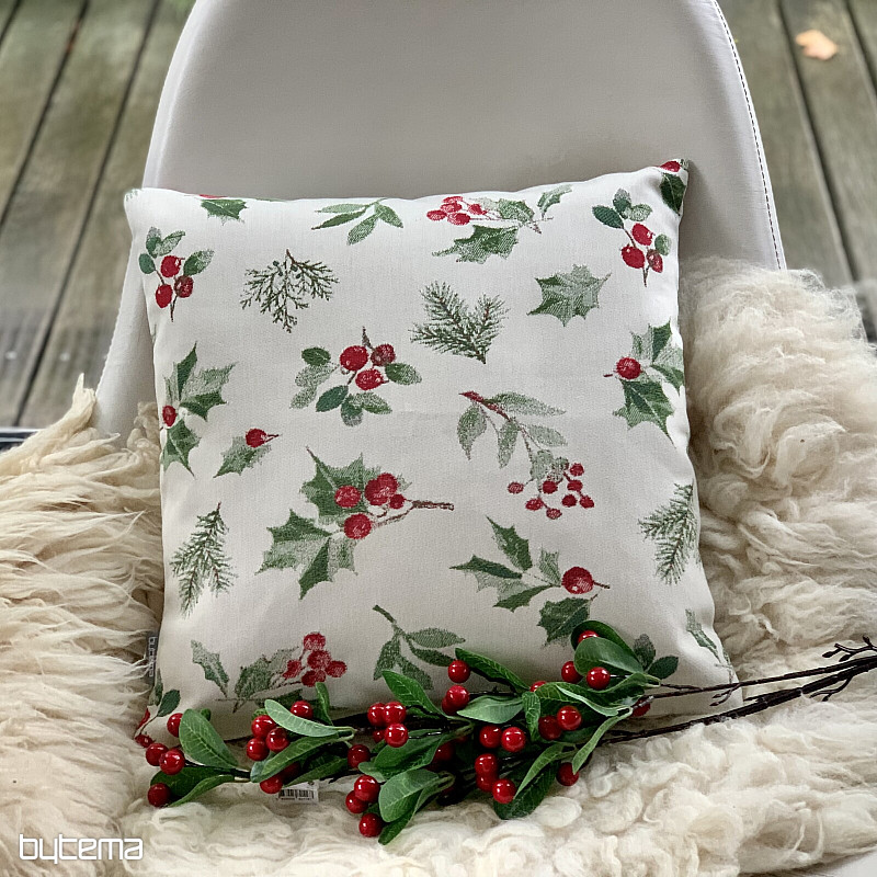 Christmas decorative cover HOLLY GREEN