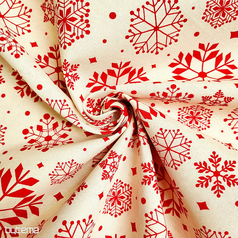 Decorative fabric RED FLAKES