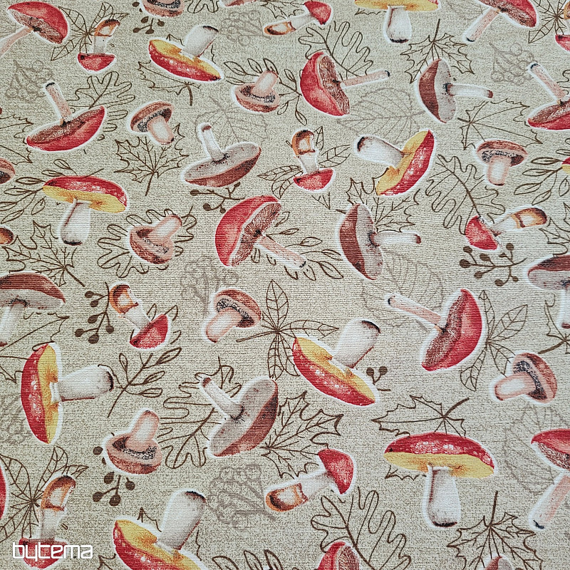 Decorative fabric MUSHROOMS