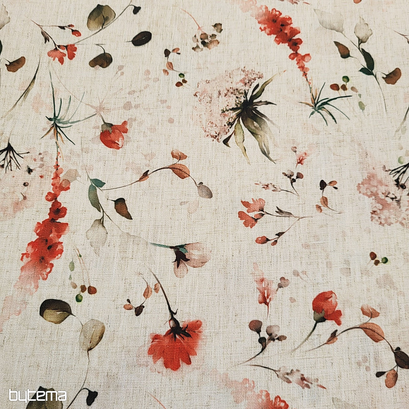 Decorative fabric LATE FLOWERS