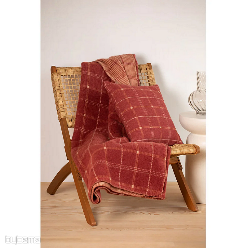 Blanket DF SAVONA CHECKED RED