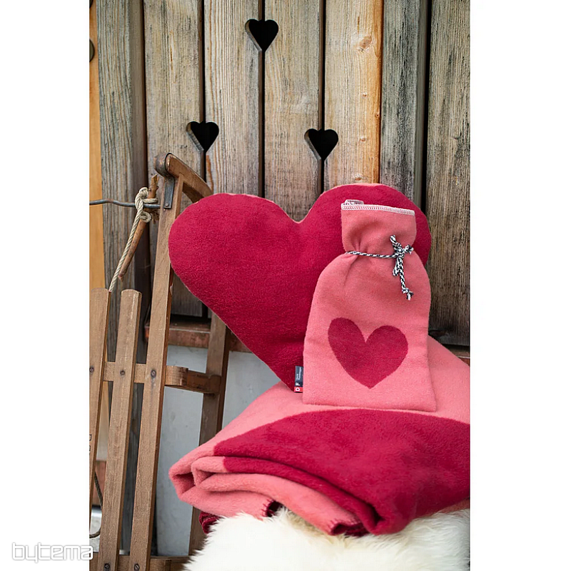Blanket DF SAVONA HEART RED