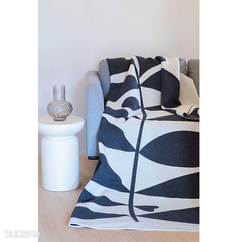 Blanket DF LUCA LARGE LEAVES BEIGE