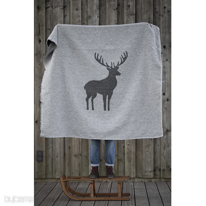 Blanket DF LUCA DEER GREY